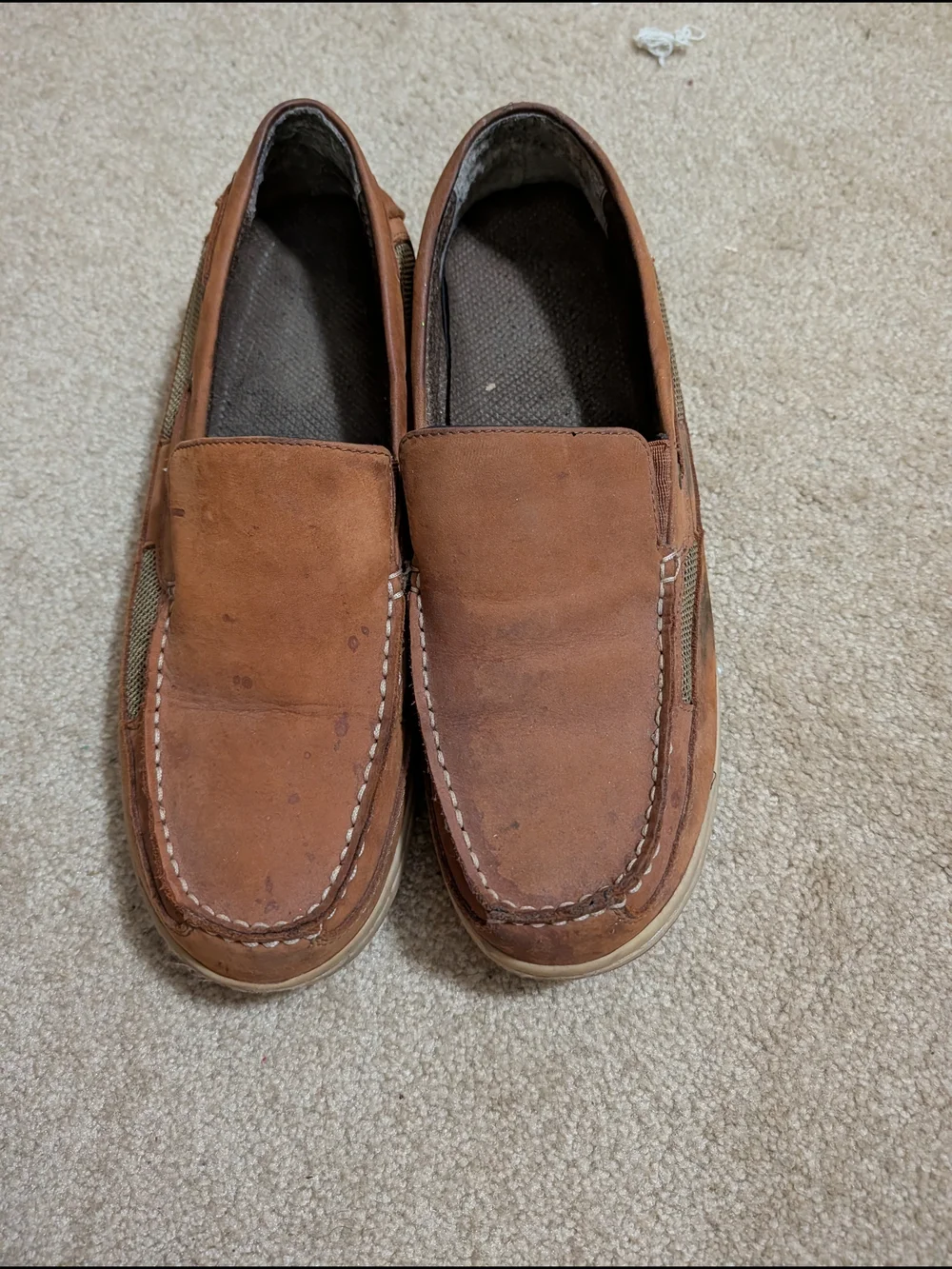 Merona Brown Leather-Style Slip-On Loafers